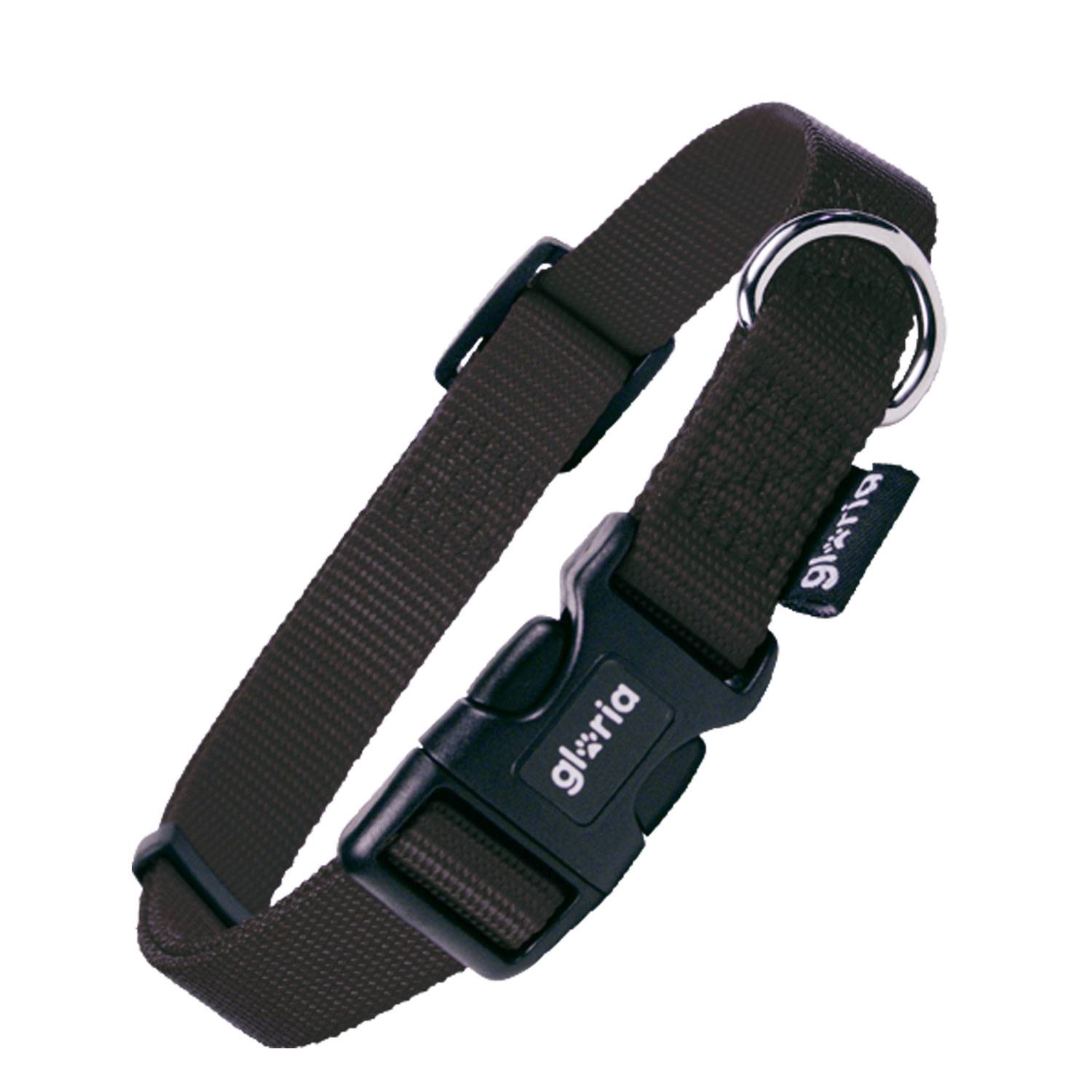 Collar de nylon ajustable para perros de la marca Gloria Talla L y sus medidas son 36 – 70 cms y con 25 mm. Negro.